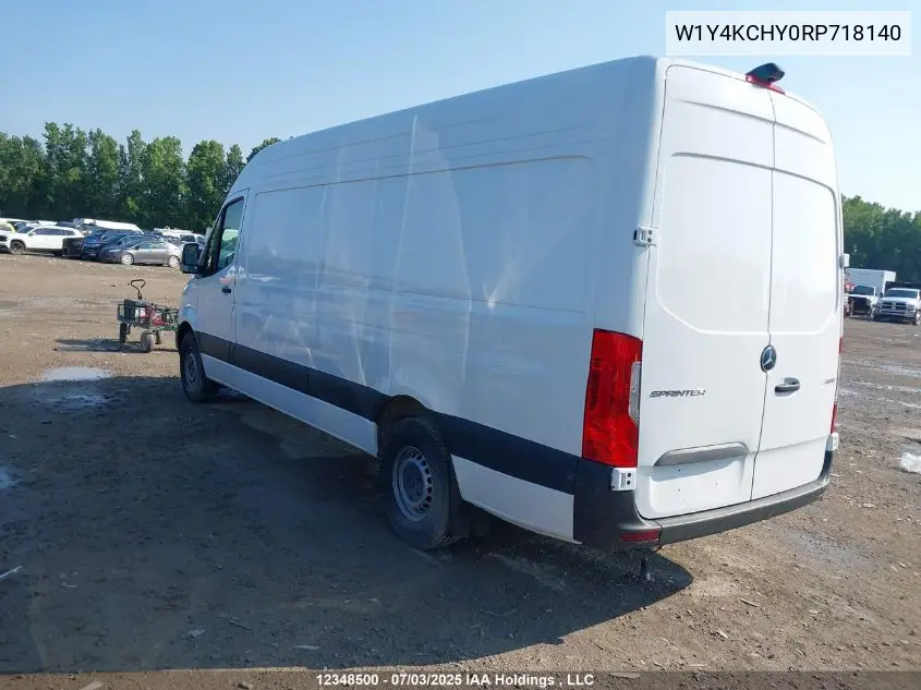 2024 Mercedes-Benz Sprinter 2500 VIN: W1Y4KCHY0RP718140 Lot: 12348500