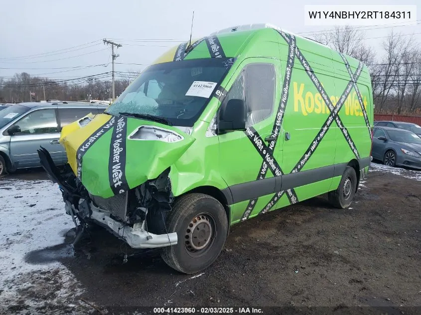 2024 Mercedes-Benz Sprinter 2500 Standard Roof 4-Cyl Diesel Ho VIN: W1Y4NBHY2RT184311 Lot: 41423060