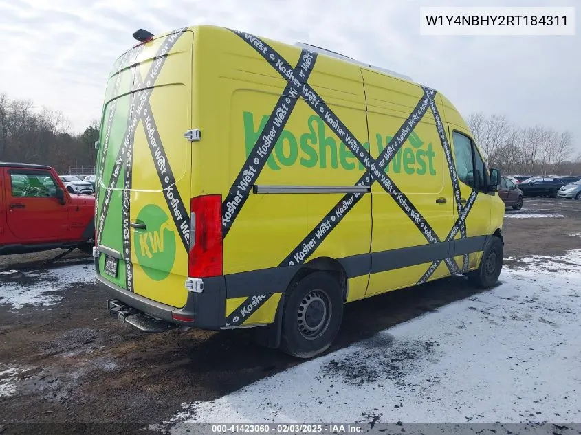 2024 Mercedes-Benz Sprinter 2500 Standard Roof 4-Cyl Diesel Ho VIN: W1Y4NBHY2RT184311 Lot: 41423060