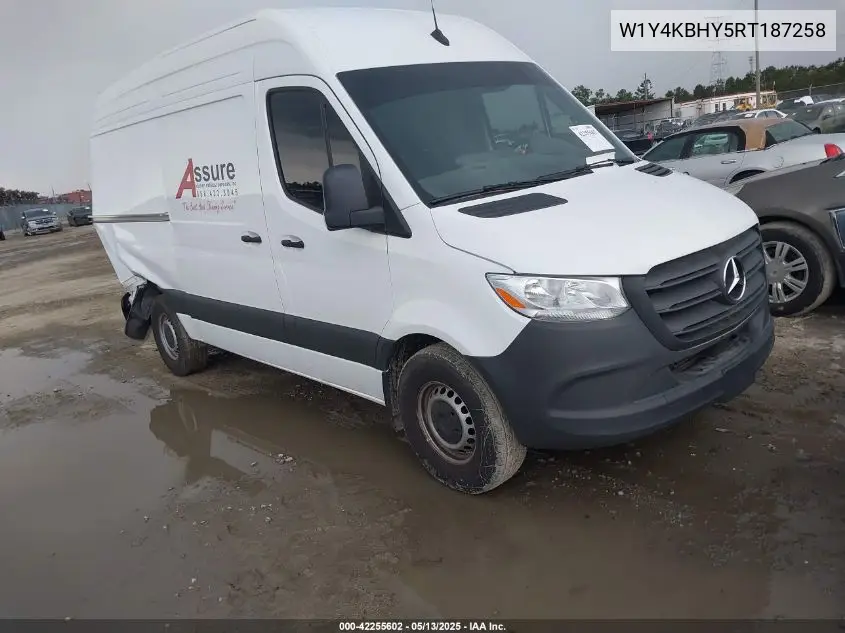 2024 Mercedes-Benz Sprinter 2500 Standard Roof 4-Cyl Diesel VIN: W1Y4KBHY5RT187258 Lot: 42255602