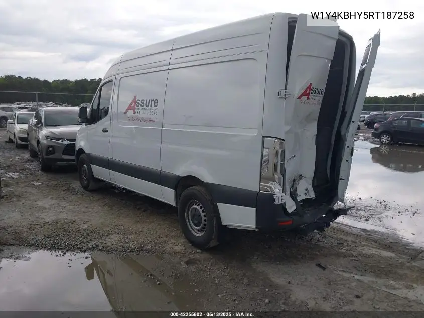 2024 Mercedes-Benz Sprinter 2500 Standard Roof 4-Cyl Diesel VIN: W1Y4KBHY5RT187258 Lot: 42255602