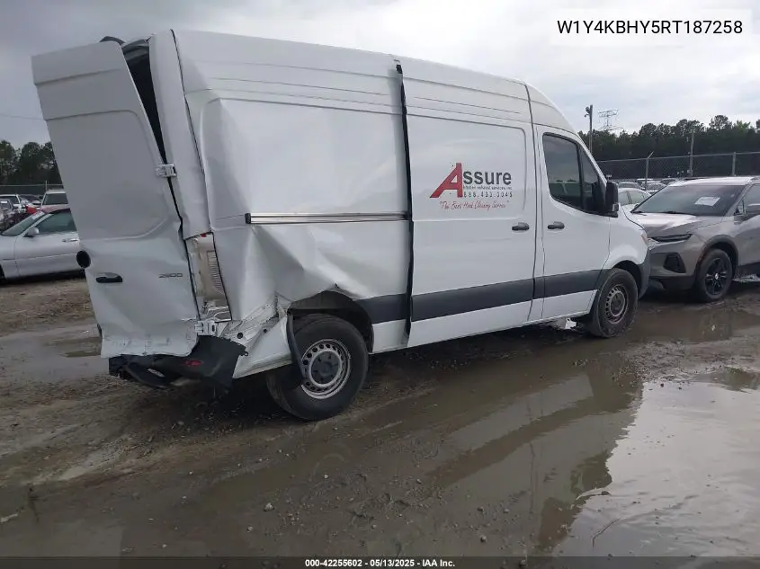 2024 Mercedes-Benz Sprinter 2500 Standard Roof 4-Cyl Diesel VIN: W1Y4KBHY5RT187258 Lot: 42255602