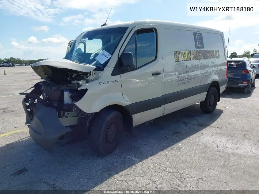 2024 Mercedes-Benz Sprinter 2500 Standard Roof 4-Cyl Diesel VIN: W1Y4KBHYXRT188180 Lot: 42590438