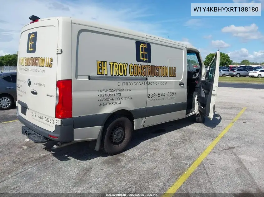2024 Mercedes-Benz Sprinter 2500 Standard Roof 4-Cyl Diesel VIN: W1Y4KBHYXRT188180 Lot: 42590438