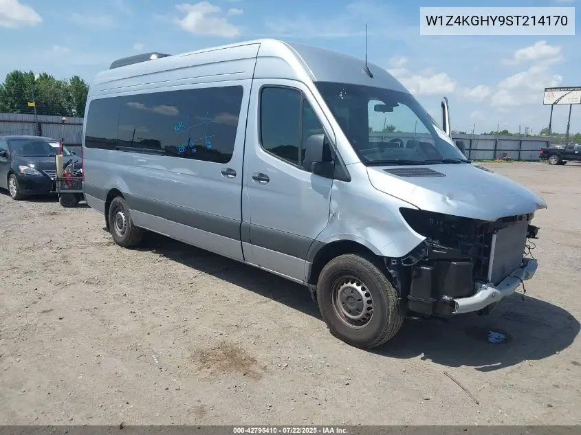 2025 Mercedes-Benz Sprinter 2500 High Roof 4-Cyl Diesel VIN: W1Z4KGHY9ST214170 Lot: 42795410