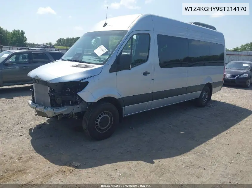 2025 Mercedes-Benz Sprinter 2500 High Roof 4-Cyl Diesel VIN: W1Z4KGHY9ST214170 Lot: 42795410