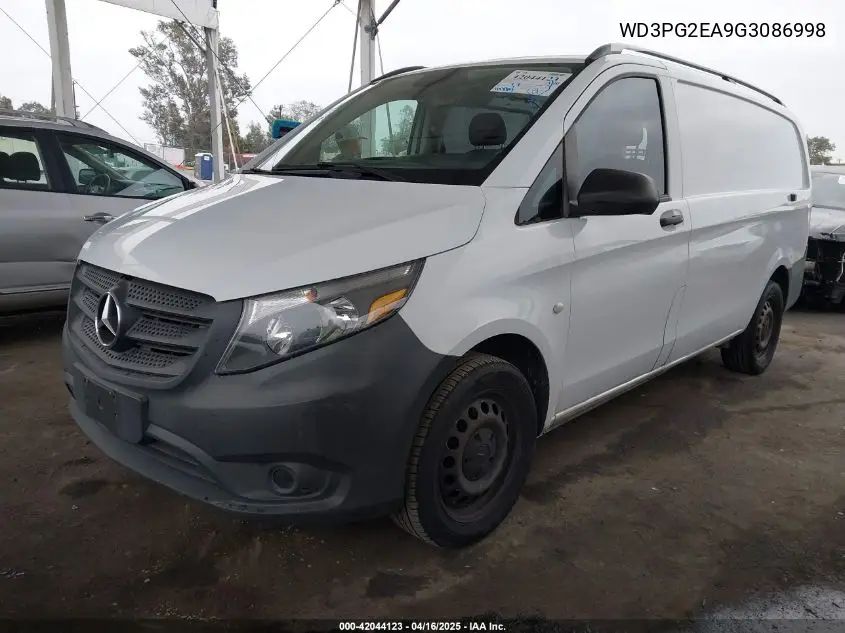 2016 Mercedes-Benz Metris VIN: WD3PG2EA9G3086998 Lot: 42044123