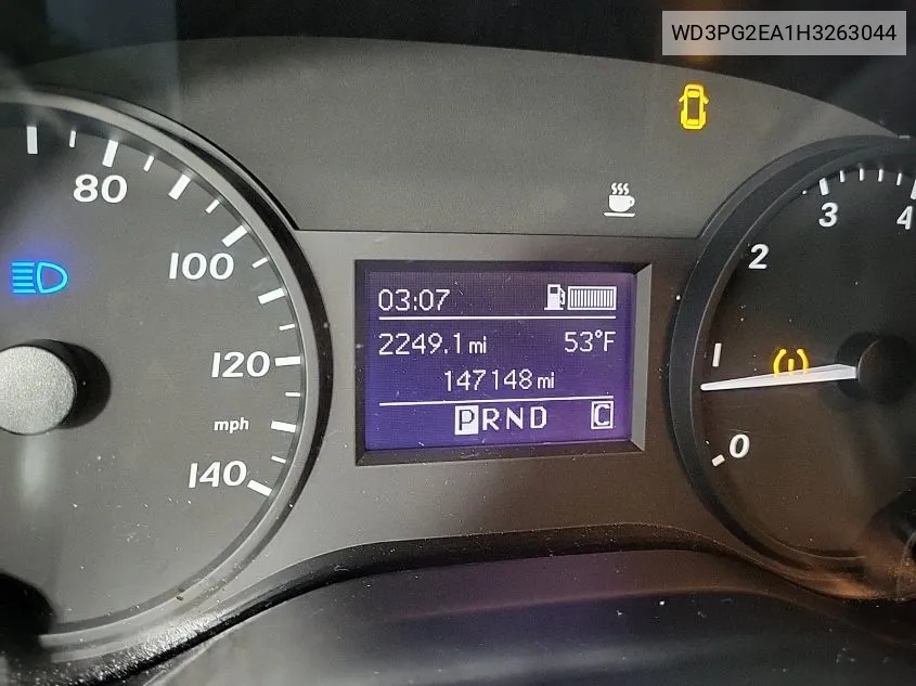 2017 Mercedes-Benz Metris VIN: WD3PG2EA1H3263044 Lot: 41061103