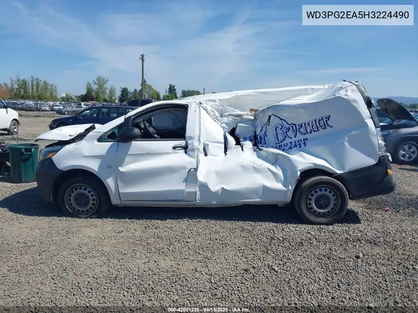 2017 Mercedes-Benz Metris VIN: WD3PG2EA5H3224490 Lot: 42001238