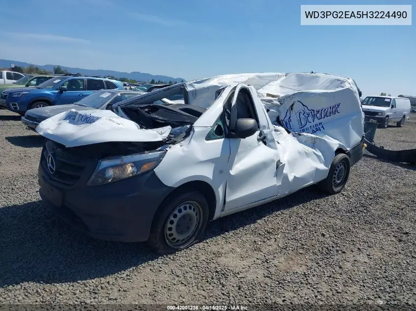 2017 Mercedes-Benz Metris VIN: WD3PG2EA5H3224490 Lot: 42001238