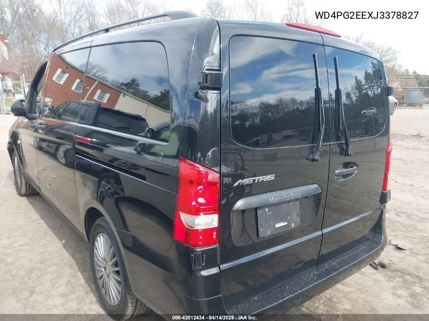 2018 Mercedes-Benz Metris VIN: WD4PG2EEXJ3378827 Lot: 42012434