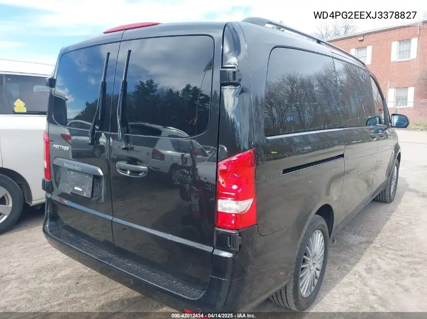 2018 Mercedes-Benz Metris VIN: WD4PG2EEXJ3378827 Lot: 42012434