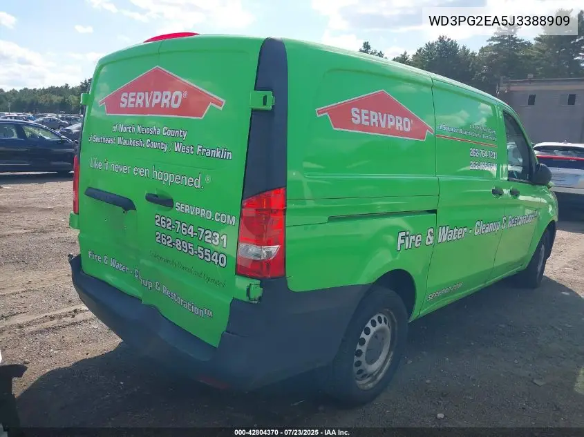 2018 Mercedes-Benz Metris VIN: WD3PG2EA5J3388909 Lot: 42804370