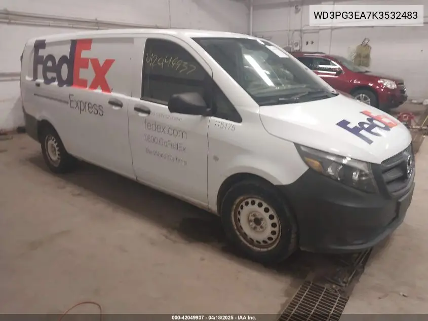 2019 Mercedes-Benz Metris VIN: WD3PG3EA7K3532483 Lot: 42049937