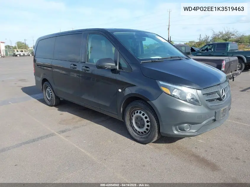 2019 Mercedes-Benz Metris VIN: WD4PG2EE1K3519463 Lot: 42054940