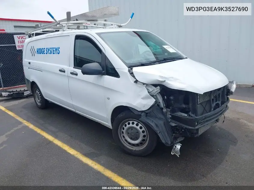 2019 Mercedes-Benz Metris VIN: WD3PG3EA9K3527690 Lot: 42336544