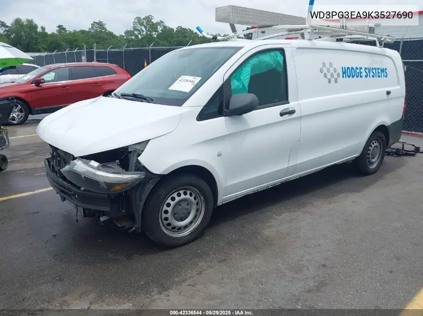 2019 Mercedes-Benz Metris VIN: WD3PG3EA9K3527690 Lot: 42336544