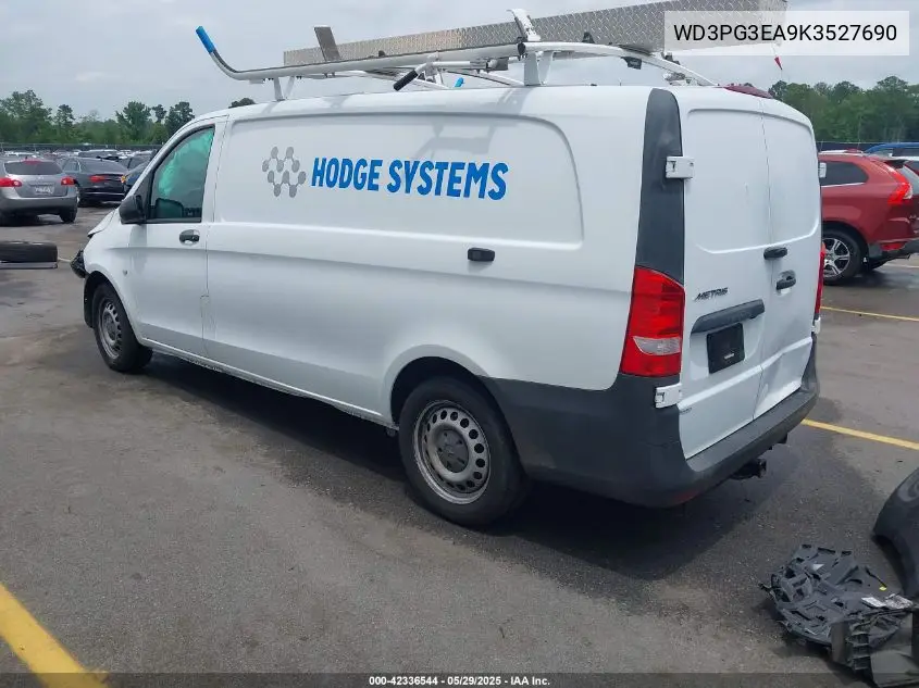 2019 Mercedes-Benz Metris VIN: WD3PG3EA9K3527690 Lot: 42336544