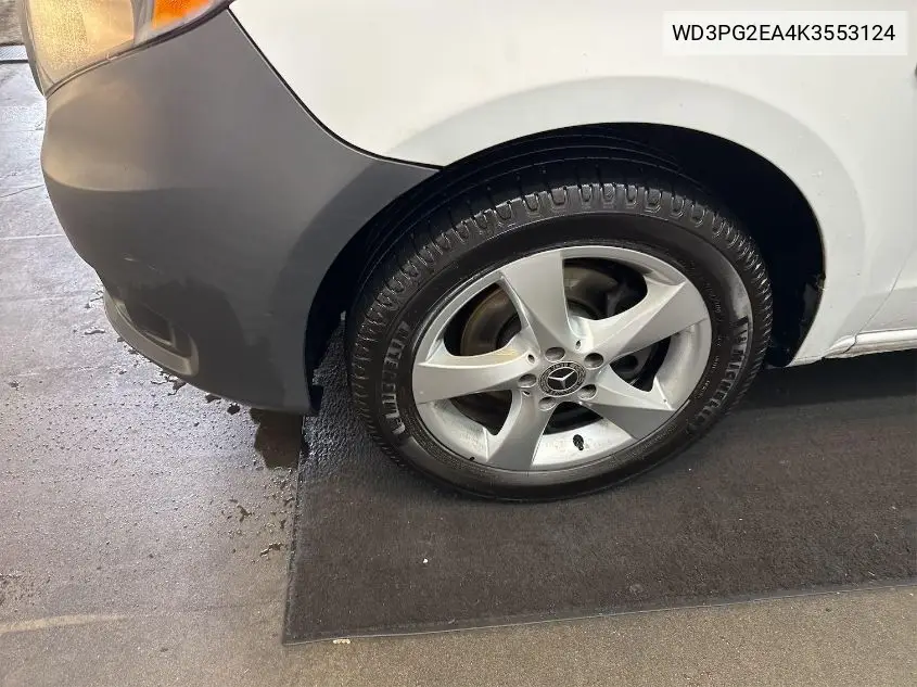 2019 Mercedes-Benz Metris VIN: WD3PG2EA4K3553124 Lot: 42363780