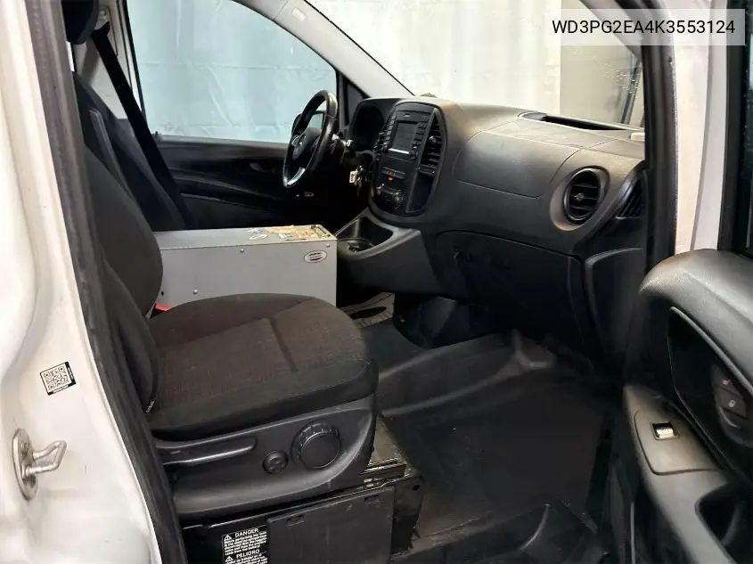 2019 Mercedes-Benz Metris VIN: WD3PG2EA4K3553124 Lot: 42363780