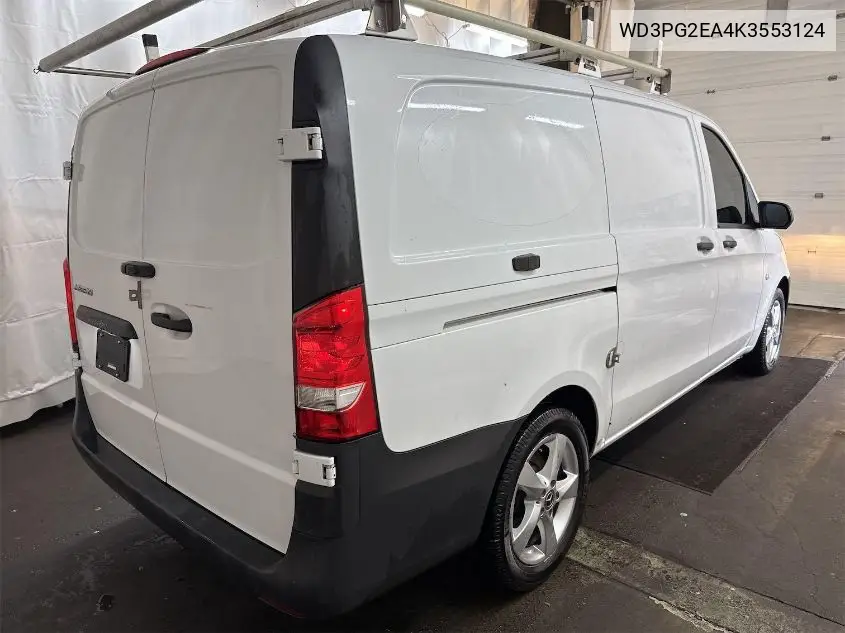 2019 Mercedes-Benz Metris VIN: WD3PG2EA4K3553124 Lot: 42363780
