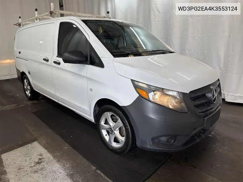 2019 Mercedes-Benz Metris VIN: WD3PG2EA4K3553124 Lot: 42363780