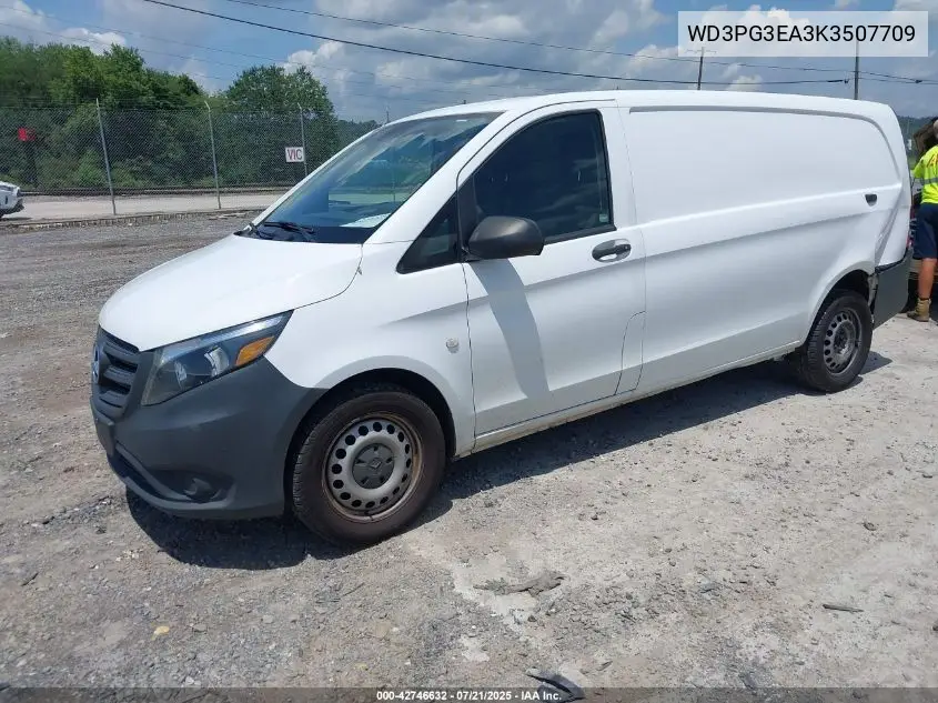 2019 Mercedes-Benz Metris VIN: WD3PG3EA3K3507709 Lot: 42746632