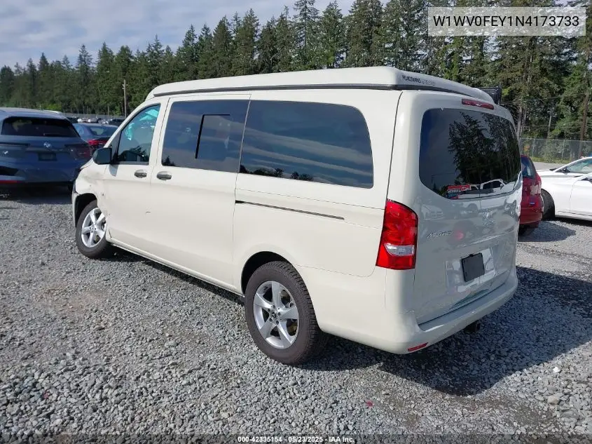 2022 Mercedes-Benz Metris VIN: W1WV0FEY1N4173733 Lot: 42335154