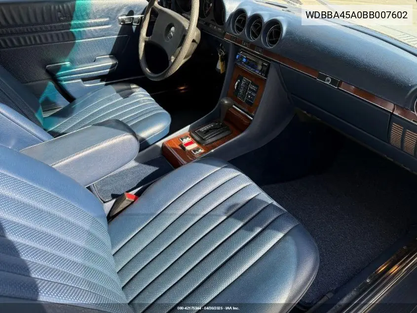1981 Mercedes-Benz 380 Sl VIN: WDBBA45A0BB007602 Lot: 42175344