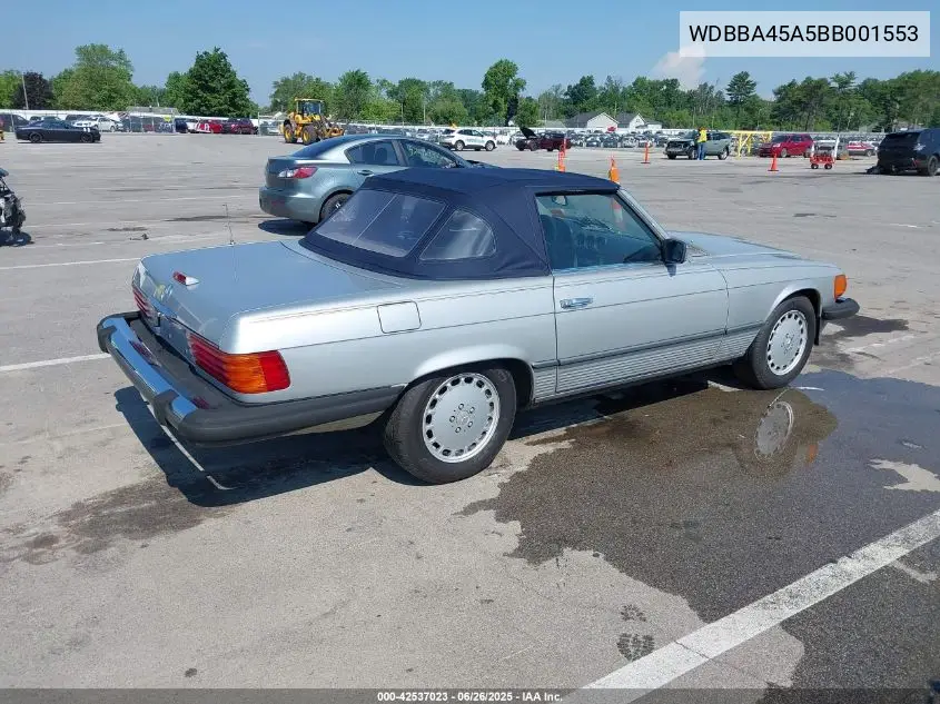 1981 Mercedes-Benz 380 Sl VIN: WDBBA45A5BB001553 Lot: 42537023