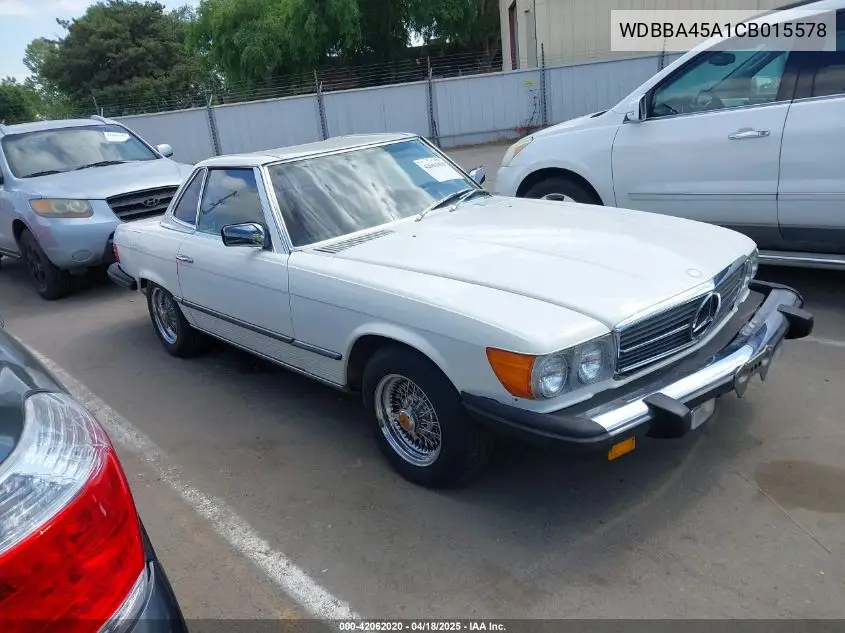 1982 Mercedes-Benz 380 Sl VIN: WDBBA45A1CB015578 Lot: 42062020