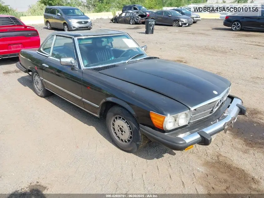1982 Mercedes-Benz 380 Sl VIN: WDBBA45A5CB010156 Lot: 42608781