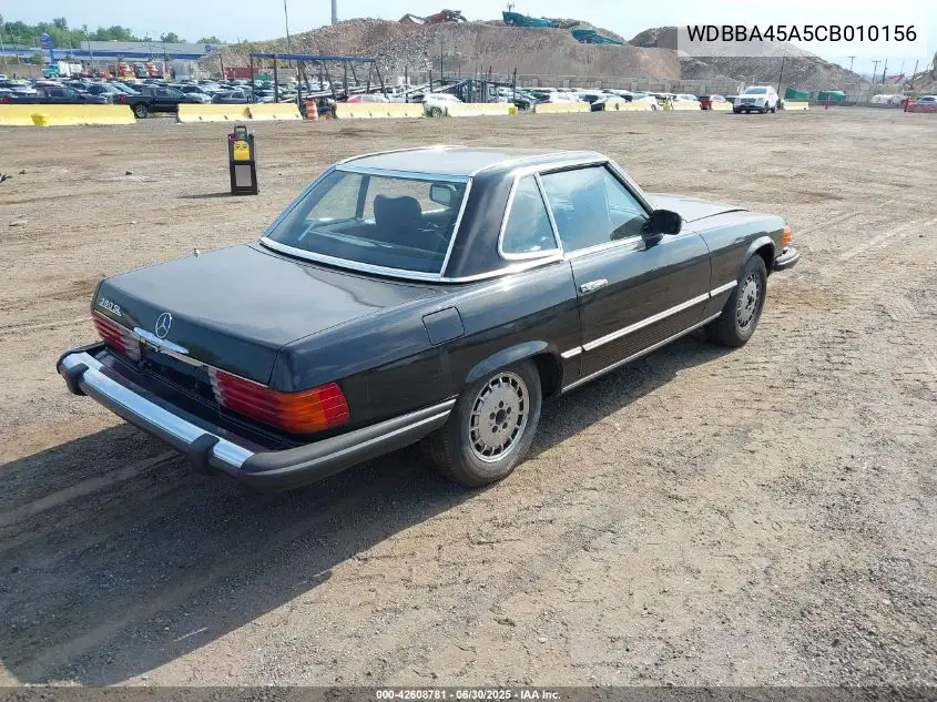 1982 Mercedes-Benz 380 Sl VIN: WDBBA45A5CB010156 Lot: 42608781
