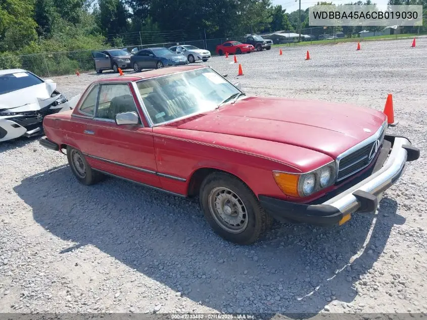 1982 Mercedes-Benz 380 Sl VIN: WDBBA45A6CB019030 Lot: 42733452