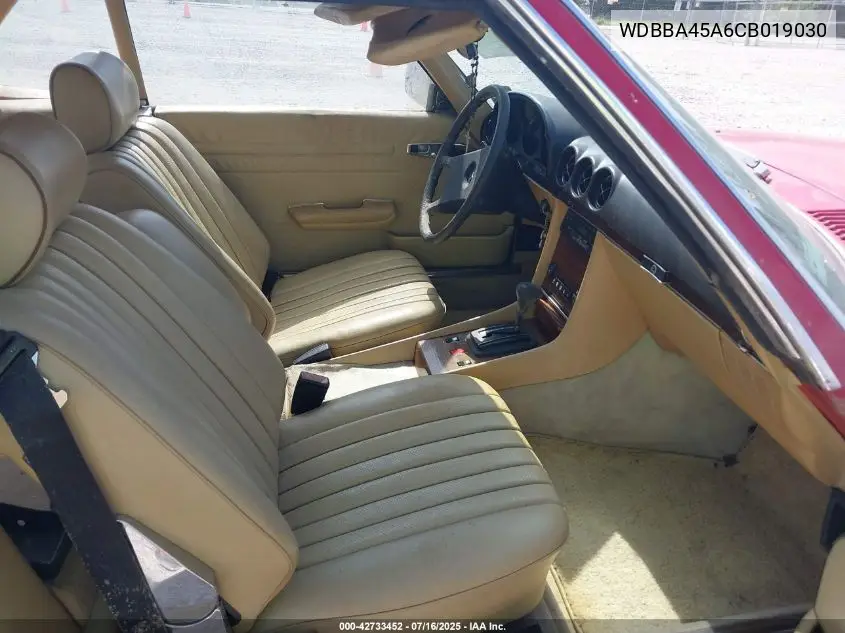 1982 Mercedes-Benz 380 Sl VIN: WDBBA45A6CB019030 Lot: 42733452