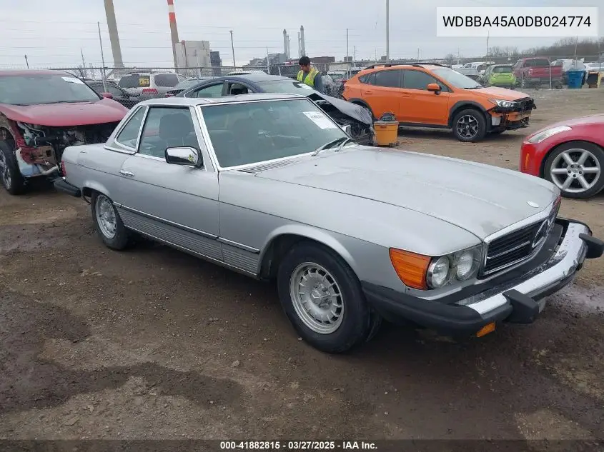 1983 Mercedes-Benz 380 Sl VIN: WDBBA45A0DB024774 Lot: 41882815