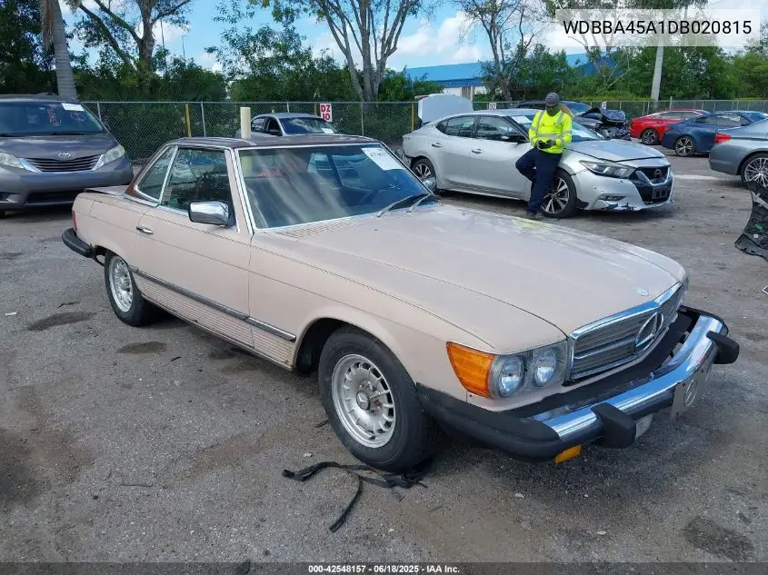 1983 Mercedes-Benz 380 Sl VIN: WDBBA45A1DB020815 Lot: 42548157