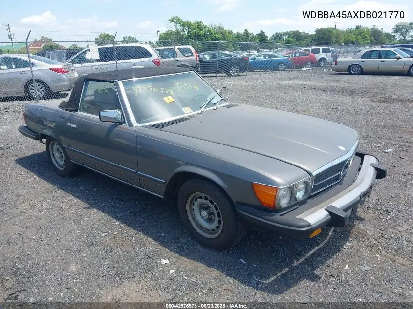 1983 Mercedes-Benz 380 Sl VIN: WDBBA45AXDB021770 Lot: 42576578