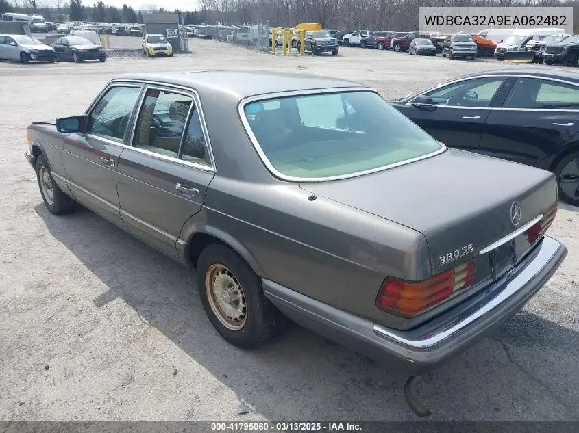 1984 Mercedes-Benz 380 Se VIN: WDBCA32A9EA062482 Lot: 41795060
