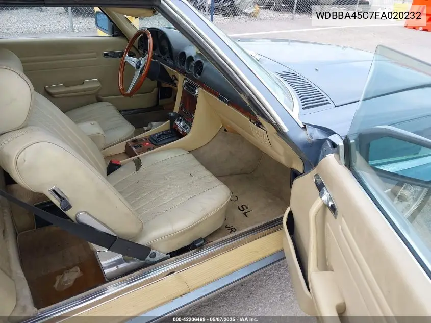 1985 Mercedes-Benz 380 Sl VIN: WDBBA45C7FA020232 Lot: 42206469