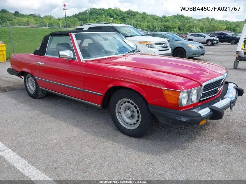 1985 Mercedes-Benz 380 Sl VIN: WDBBA45C7FA021767 Lot: 42233781