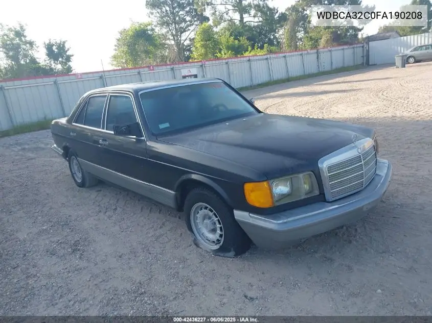 1985 Mercedes-Benz 380 Se VIN: WDBCA32C0FA190208 Lot: 42436227
