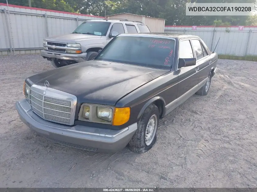 1985 Mercedes-Benz 380 Se VIN: WDBCA32C0FA190208 Lot: 42436227