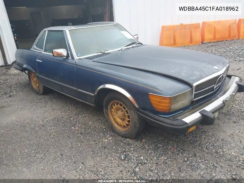 1985 Mercedes-Benz 380 Sl VIN: WDBBA45C1FA018962 Lot: 42449076