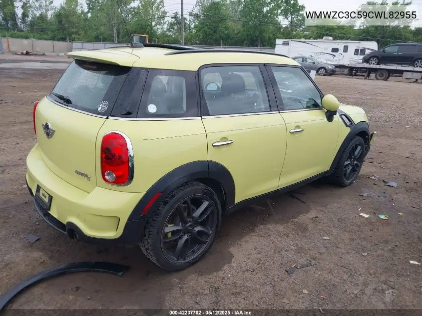 2012 Mini Cooper S Countryman VIN: WMWZC3C59CWL82955 Lot: 42237702