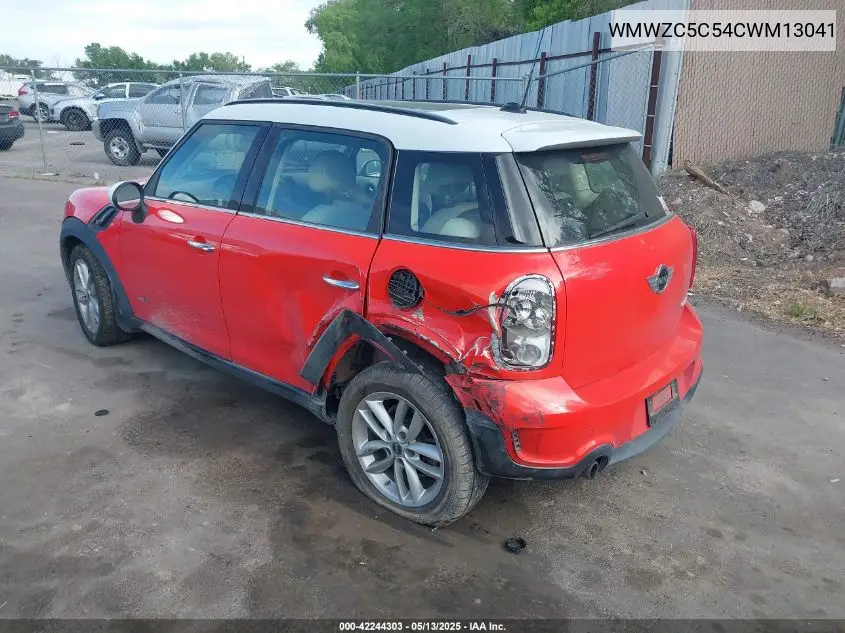2012 Mini Cooper S Countryman VIN: WMWZC5C54CWM13041 Lot: 42244303