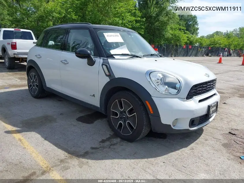 2012 Mini Cooper S Countryman VIN: WMWZC5C5XCWM11911 Lot: 42252488