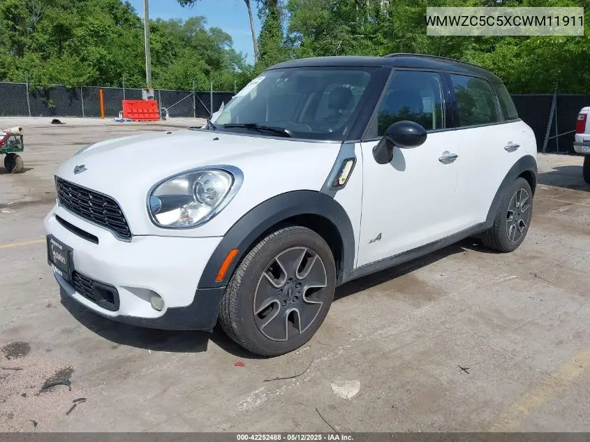 2012 Mini Cooper S Countryman VIN: WMWZC5C5XCWM11911 Lot: 42252488