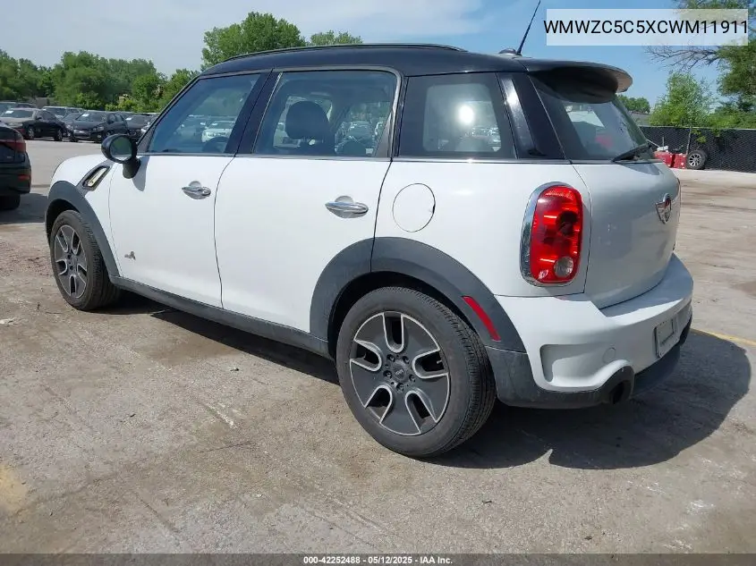 2012 Mini Cooper S Countryman VIN: WMWZC5C5XCWM11911 Lot: 42252488