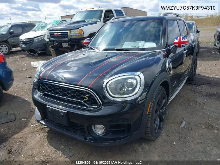 2019 Mini E Countryman Cooper S VIN: WMZYU7C57K3F94310 Lot: 12284805